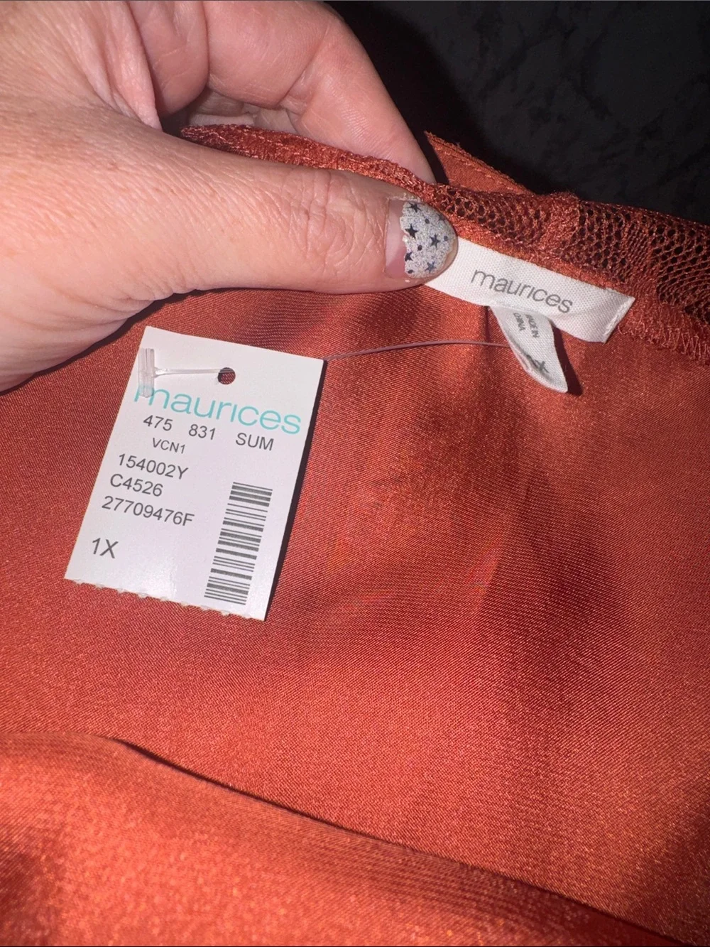 Maurices Tank Top Burnt Orange Size 1X - Picture 6 of 6
